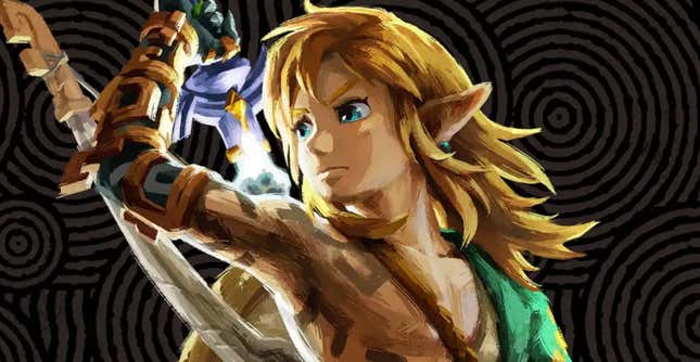 La interpretación de un artista de Link tal como aparece en Tears of the Kingdom. 